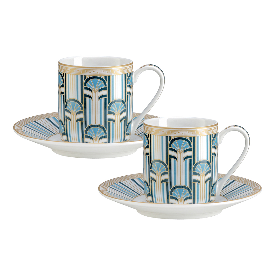 

Чашки с блюдцами Pozzi Milano 1876 Liberty 80 мл, 2 шт, Белый;голубой;золотистый, АннаЛафарг-Кофейные наборы1-5