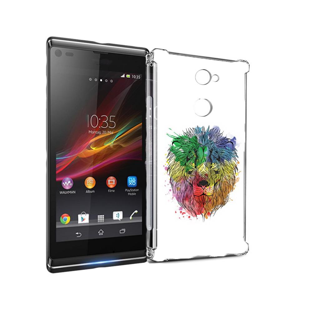 

Чехол MyPads Tocco для Sony Xperia L2 разноцветный гордый лев (PT99662.233.573), Прозрачный, Tocco