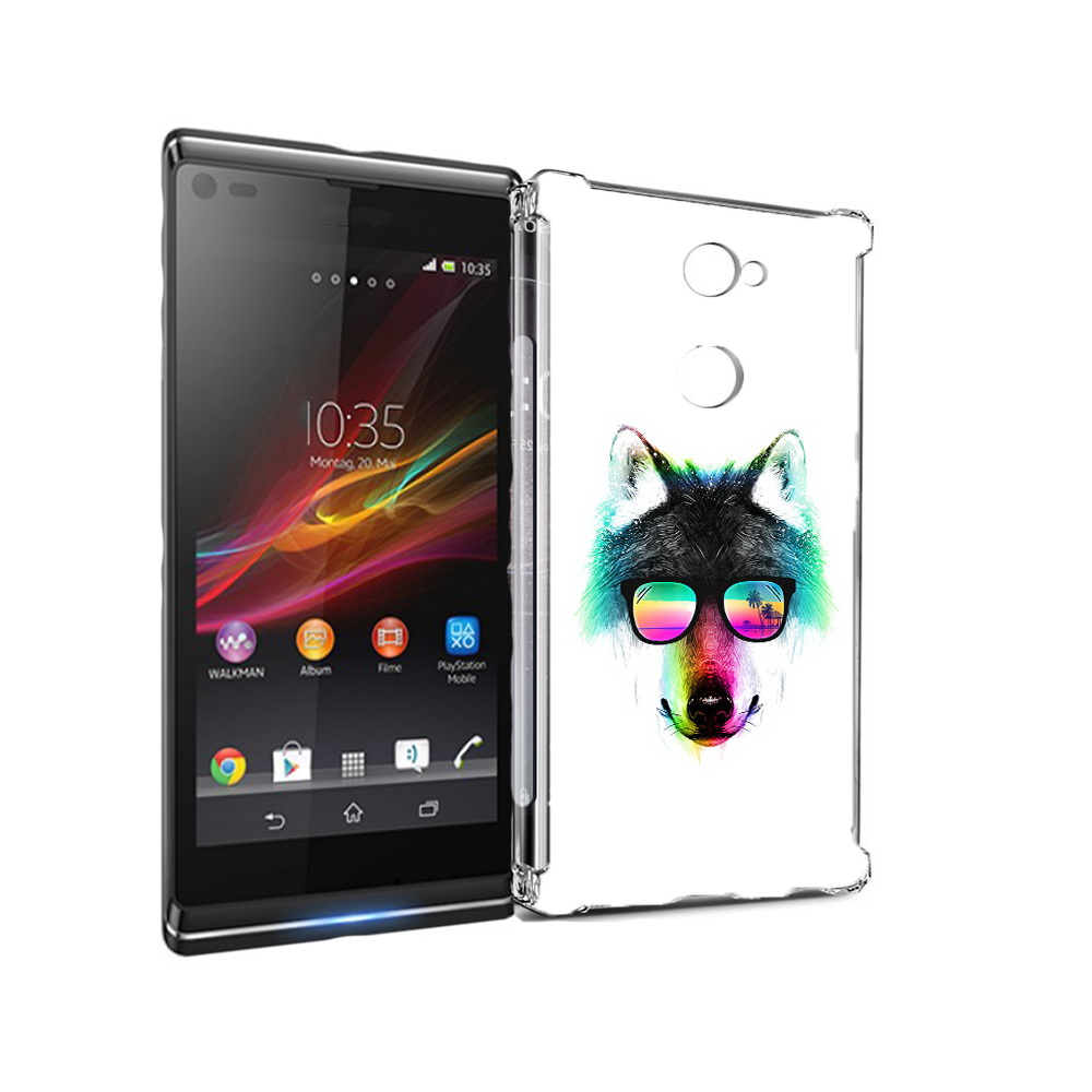 

Чехол MyPads Tocco для Sony Xperia L2 радужный волк (PT99662.233.567), Прозрачный, Tocco