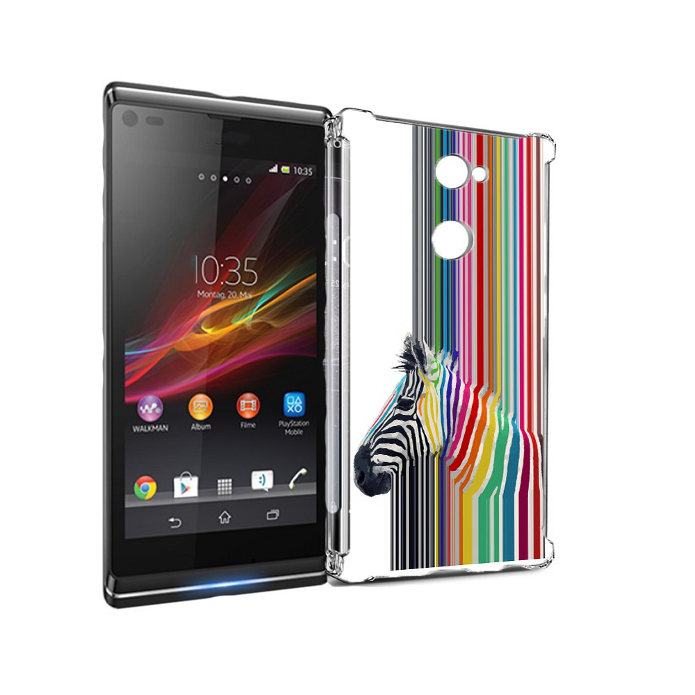 

Чехол MyPads Tocco для Sony Xperia L2 радужная зебра (PT99662.233.565), Прозрачный, Tocco