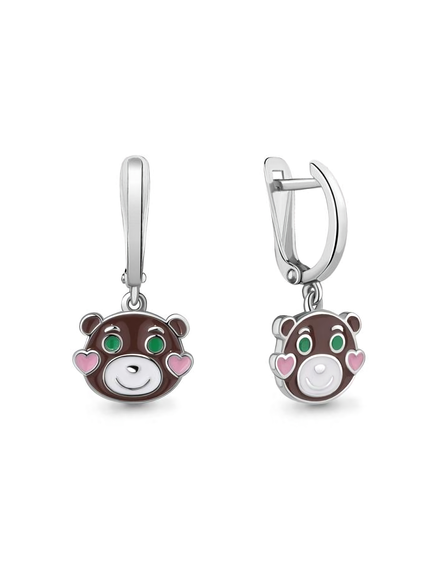 

Серьги подвески из серебра TEO MAORI 834265.5, эмаль, 834265.5