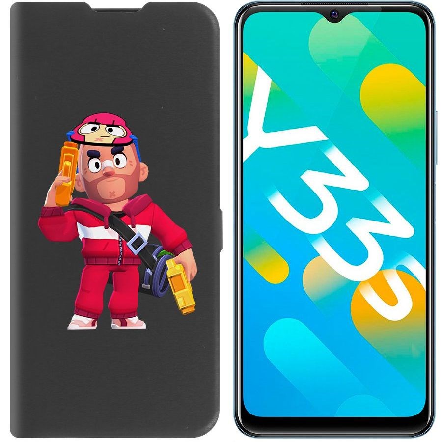 

Чехол-книжка Eco Book для Vivo Y33s Brawl Stars-Красавчик Кольт