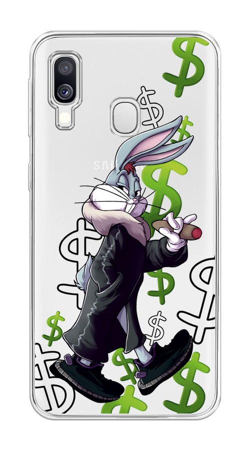 

Чехол на Samsung Galaxy A40 "Rich Bugs Bunny", Зеленый;черный;голубой, 28050-6