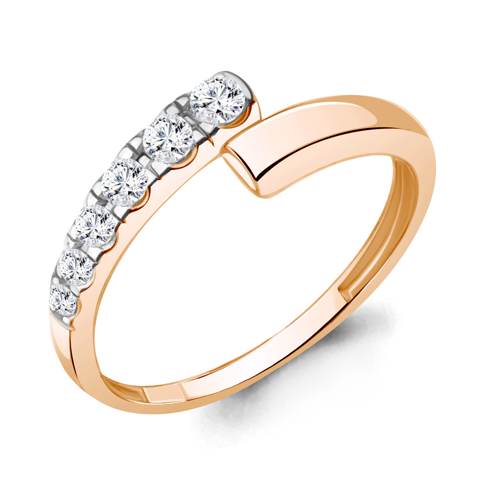 

Кольцо из красного золота с бриллиантом р. Aquamarine 964075к, 964075к_585_кз