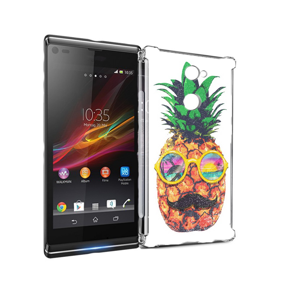 

Чехол MyPads Tocco для Sony Xperia L2 прикольный ананас с лицом (PT99662.233.556), Прозрачный, Tocco