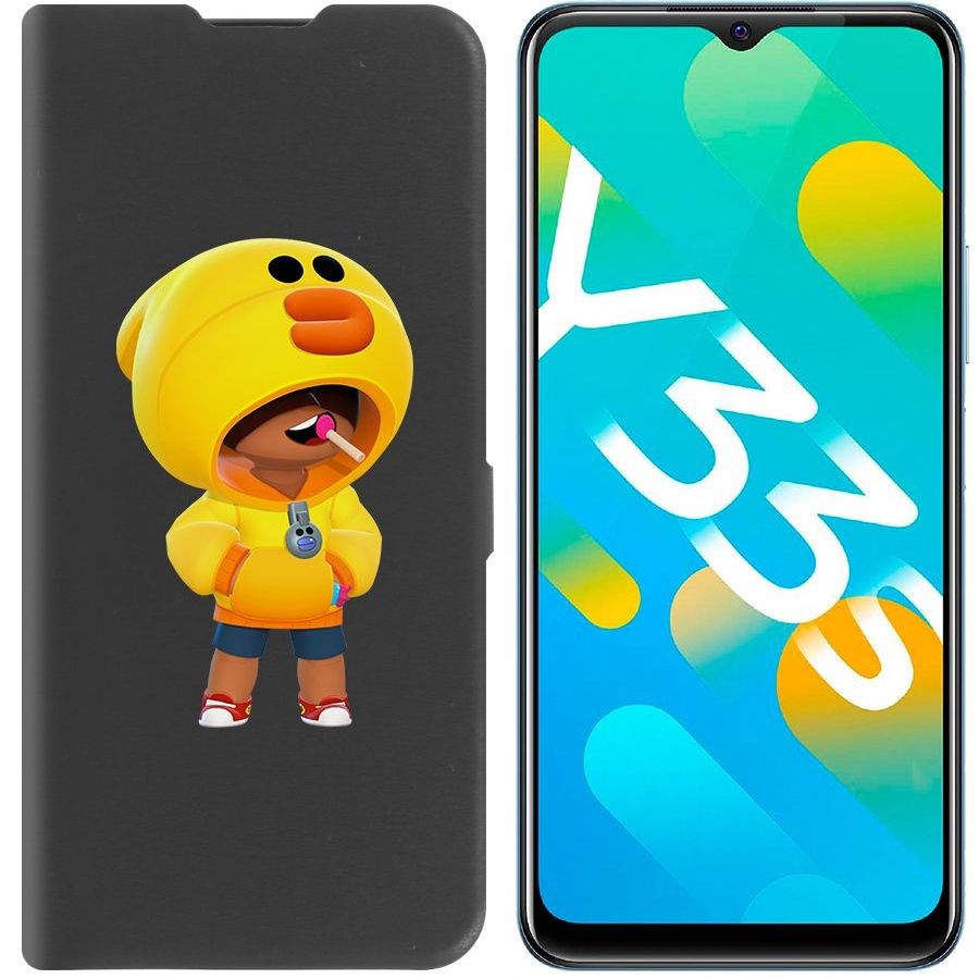

Чехол-книжка Eco Book для Vivo Y33s Brawl Stars-Леон Салли