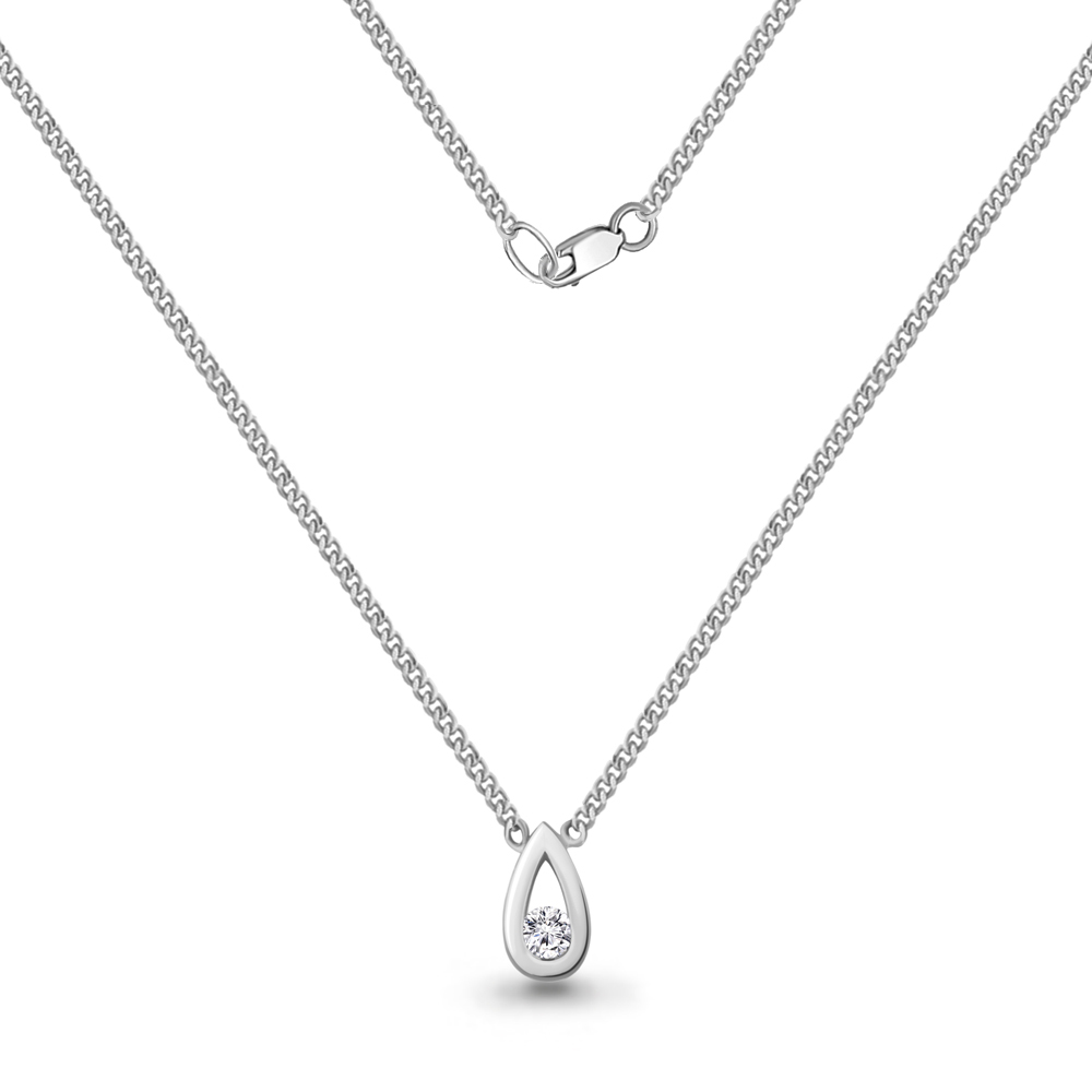

Колье из белого золота с бриллиантом 45 см Aquamarine 970469, 970469_585_бз