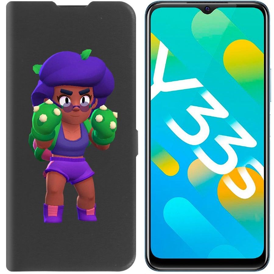 

Чехол-книжка Eco Book для Vivo Y33s Brawl Stars-Роза