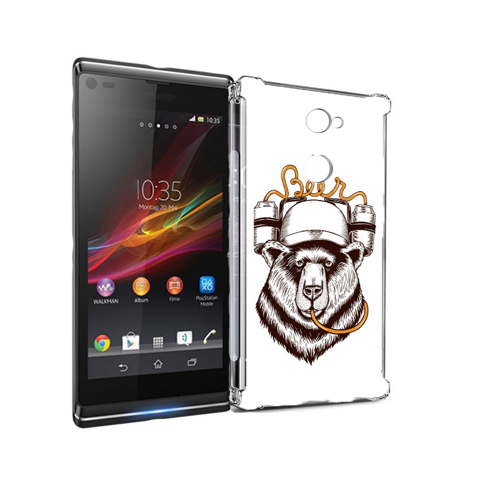 

Чехол MyPads Tocco для Sony Xperia L2 пивной медведь (PT99662.233.538), Прозрачный, Tocco