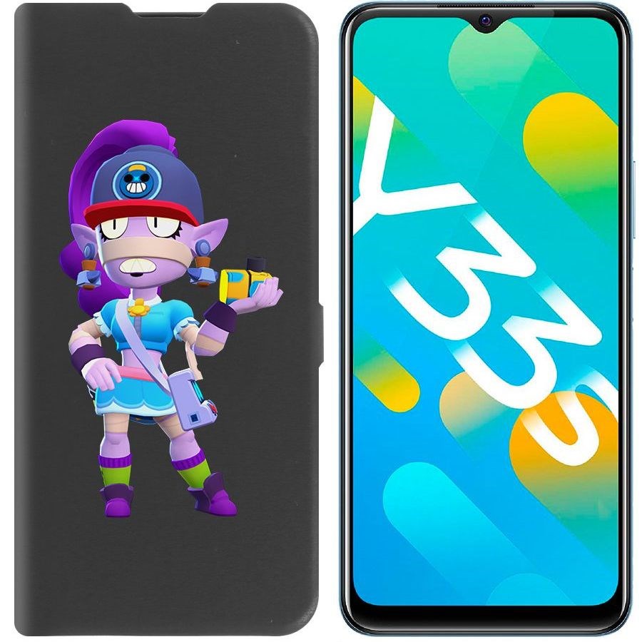 

Чехол-книжка Eco Book для Vivo Y33s Brawl Stars-Суперфанатка Эмз