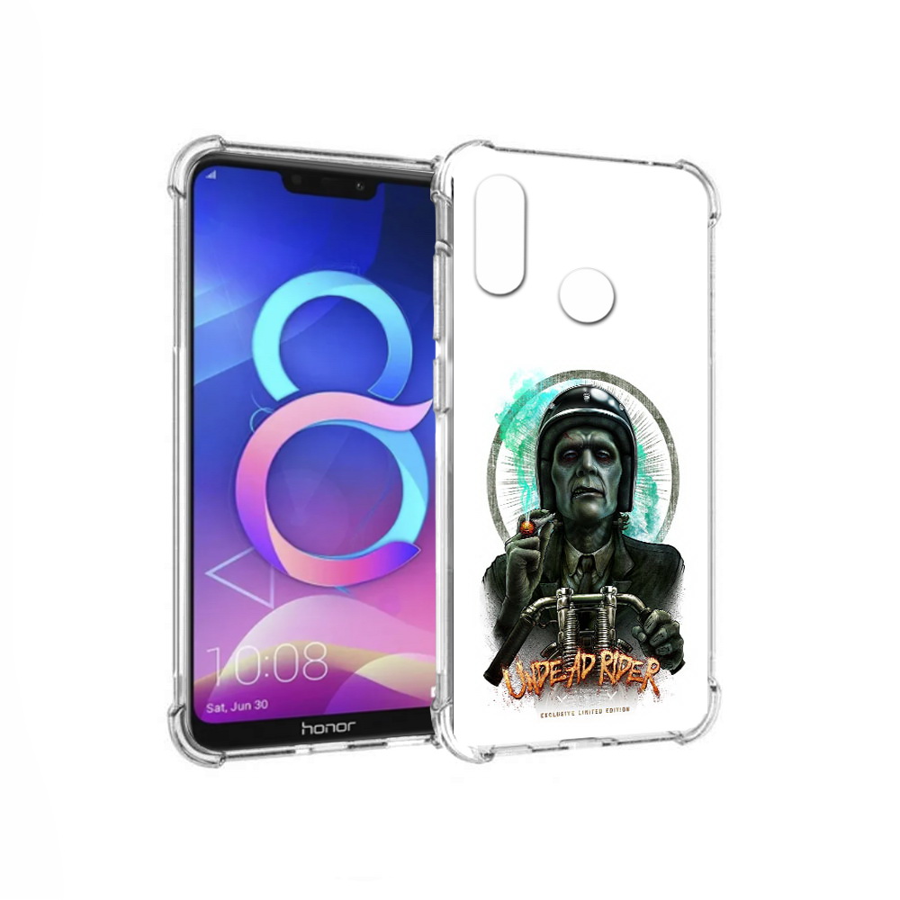 

Чехол MyPads Tocco для Honor 8C зеленый мужчина с сигаретой на мотоцикле (PT121522.29.359), Прозрачный, Tocco