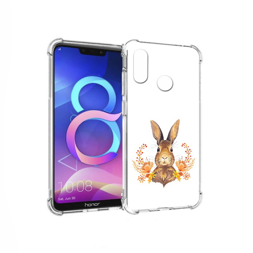 

Чехол MyPads Tocco для Honor 8C зайка в цветах (PT121522.29.349), Прозрачный, Tocco