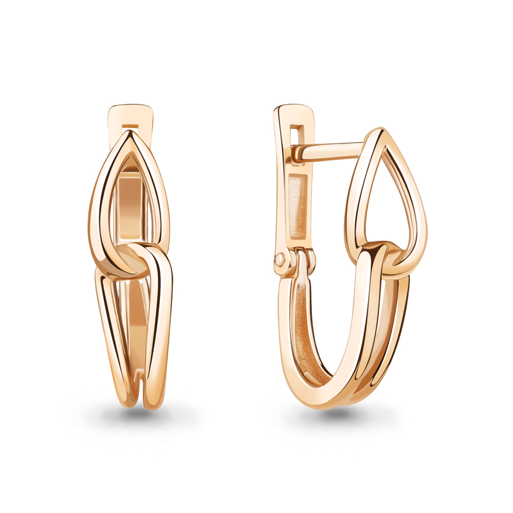 

Серьги из красного золота Aquamarine 34307, 34307_585_кз