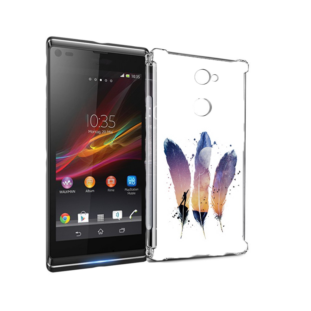 

Чехол MyPads Tocco для Sony Xperia L2 небесные перья (PT99662.233.519), Прозрачный, Tocco