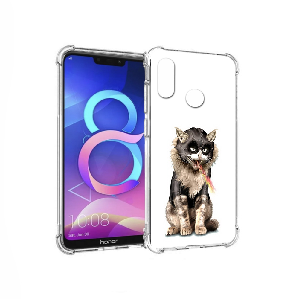 

Чехол MyPads Tocco для Honor 8C дьяволский кот (PT121522.29.341), Прозрачный, Tocco