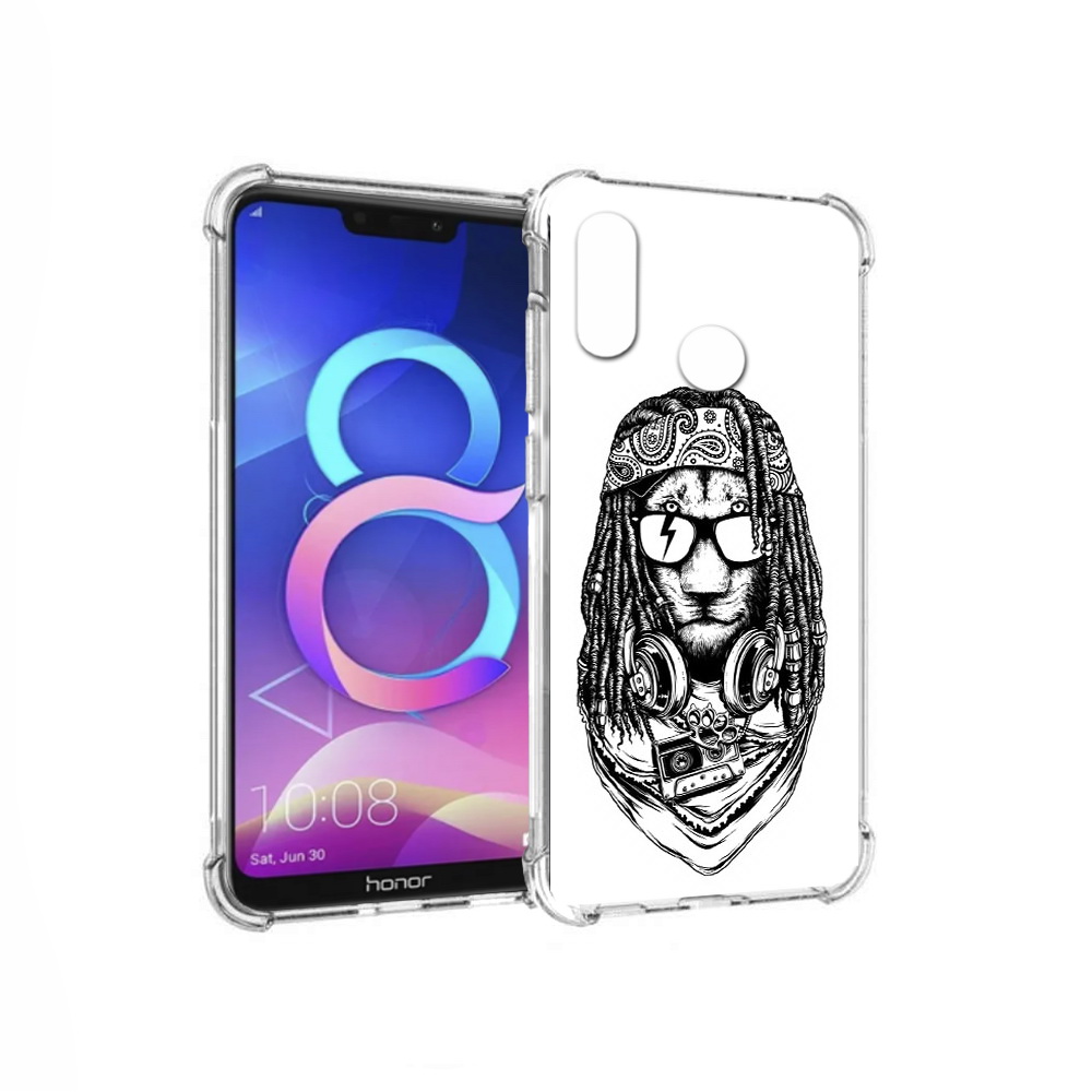 

Чехол MyPads Tocco для Honor 8C дреды льва (PT121522.29.338), Прозрачный, Tocco