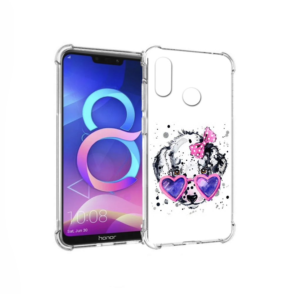 

Чехол MyPads Tocco для Honor 8C долматинец в очках (PT121522.29.337), Прозрачный, Tocco