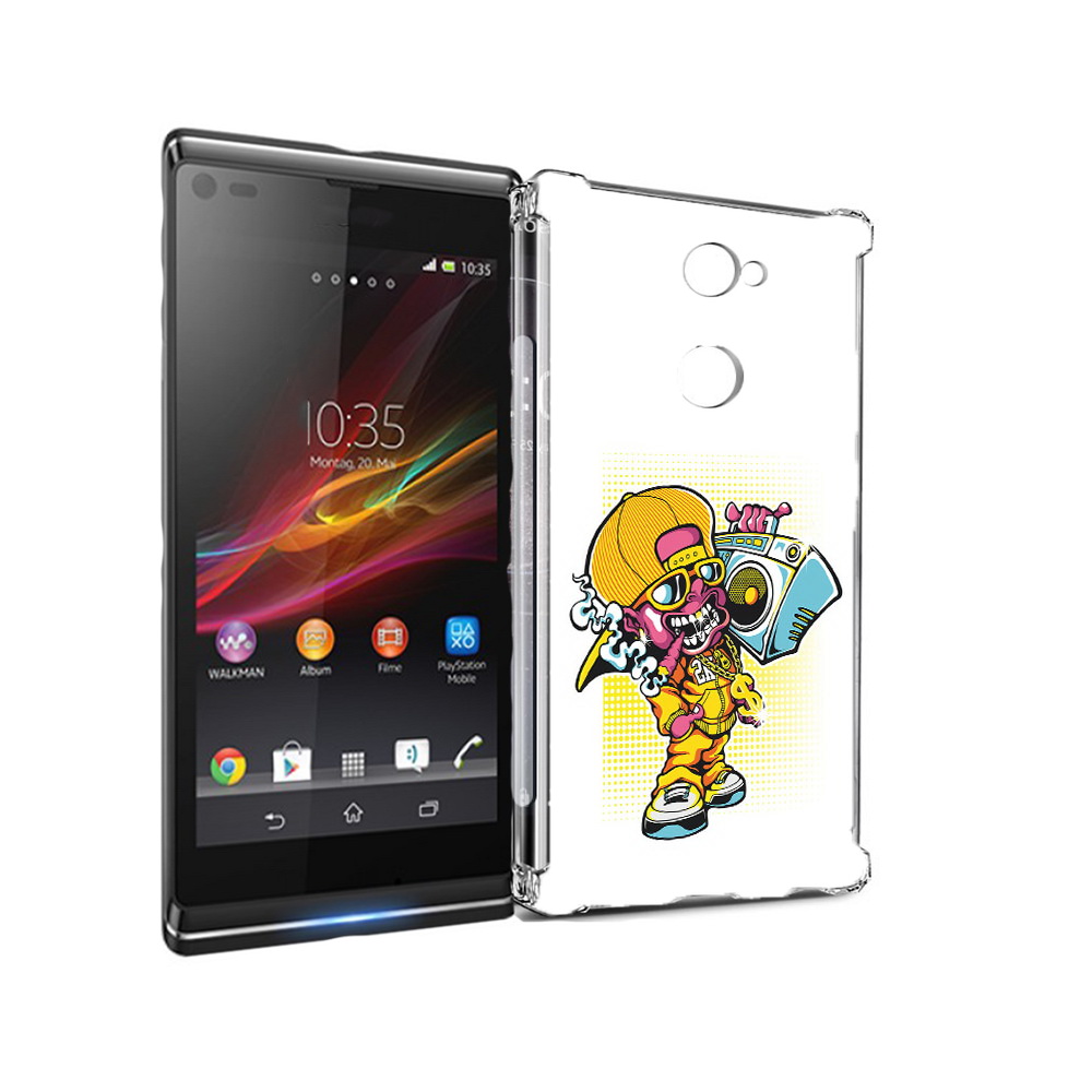 Чехол MyPads Tocco для Sony Xperia L2 нарисованный парень с колонкой (PT99662.233.511)