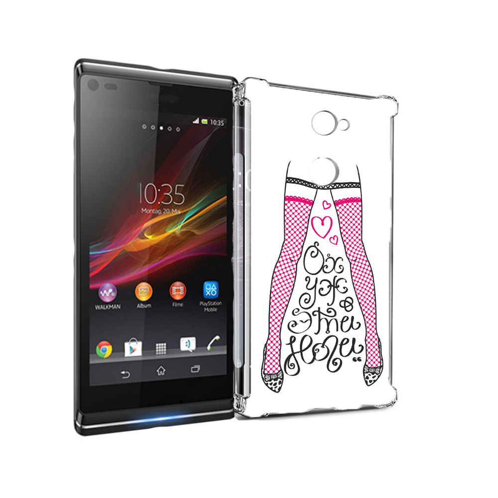 Чехол MyPads Tocco для Sony Xperia L2 нарисованные ноги в чулках (PT99662.233.507)