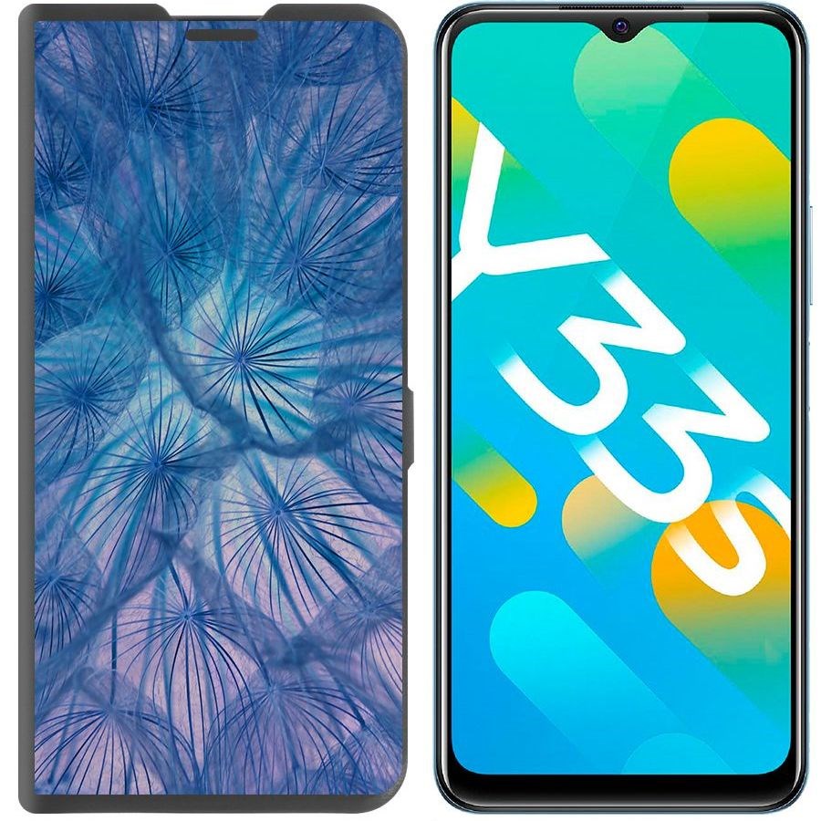 

Чехол-книжка Eco Book для Vivo Y33s Синий одуванчик, Черный