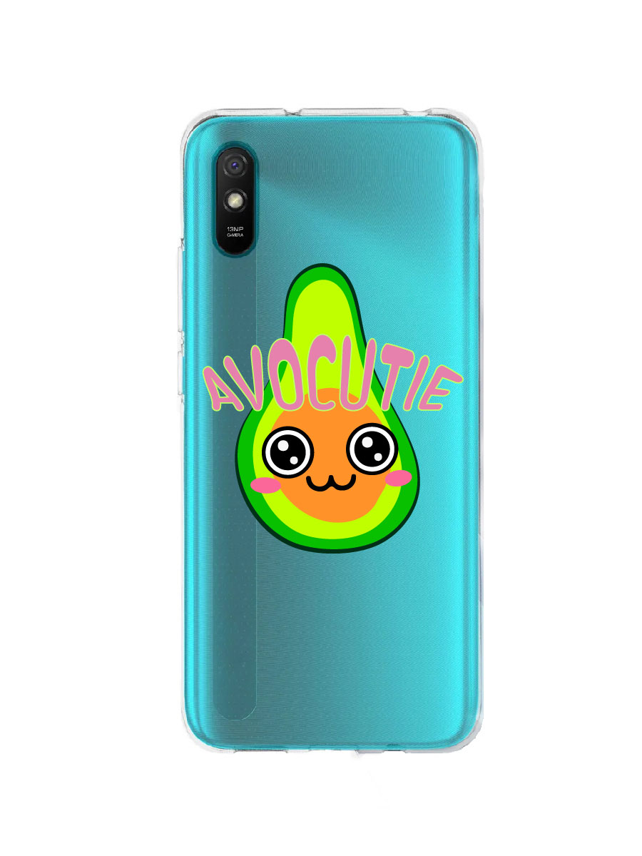 фото Чехол для xiaomi redmi 9a прозрачный c принтом "avocutie" 1129 mobileocean