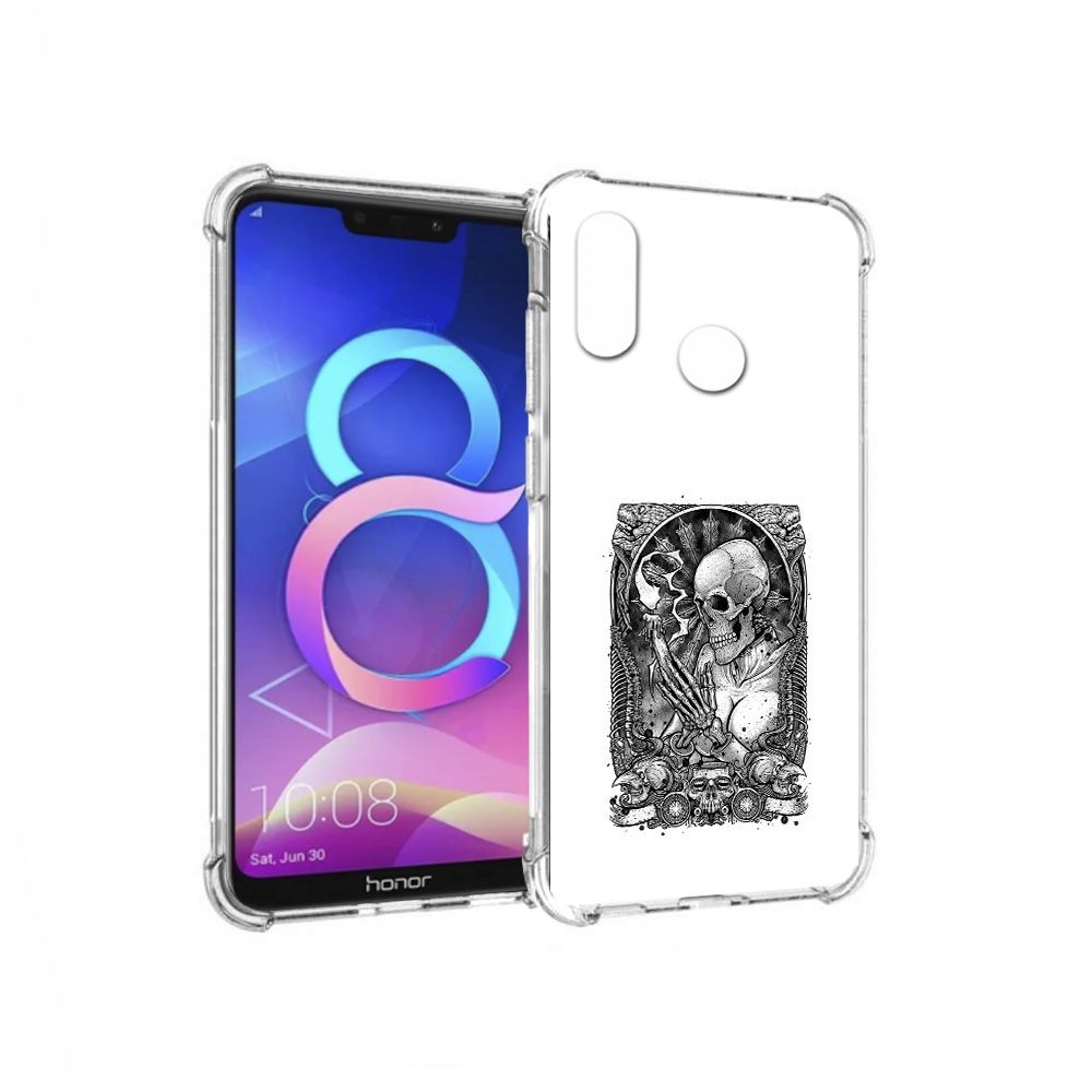 

Чехол MyPads Tocco для Honor 8C девушка скелет (PT121522.29.316), Прозрачный, Tocco