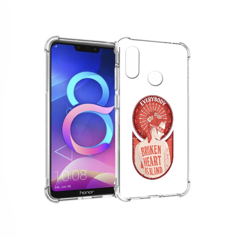 

Чехол MyPads Tocco для Honor 8C девушка разбитое сердце (PT121522.29.310), Прозрачный, Tocco