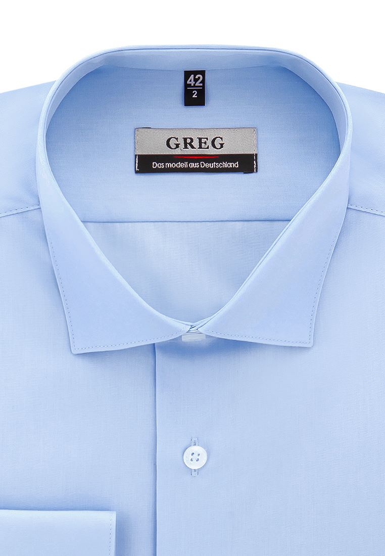 

Рубашка мужская Greg 01-00008007 голубая 37, Голубой, 01-00008007