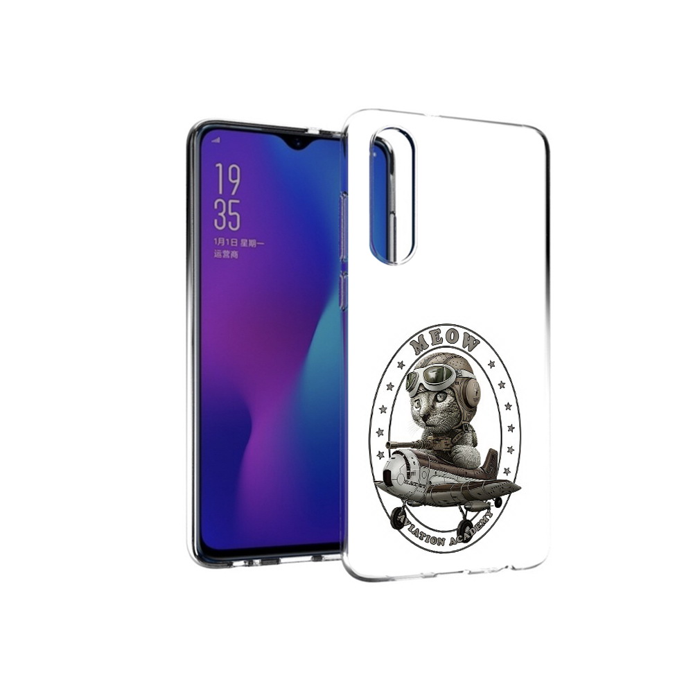 

Чехол MyPads Tocco для Huawei P30 кот в самолете, Прозрачный, Tocco