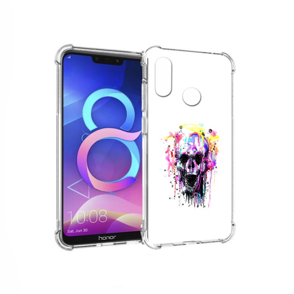 

Чехол MyPads Tocco для Honor 8C граффити череп (PT121522.29.298), Прозрачный, Tocco