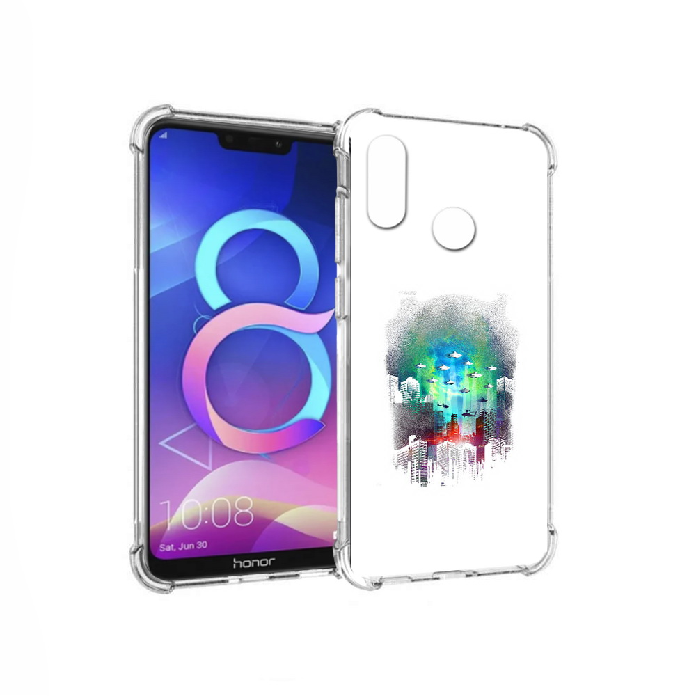 

Чехол MyPads Tocco для Honor 8C город в свечении (PT121522.29.296), Прозрачный, Tocco