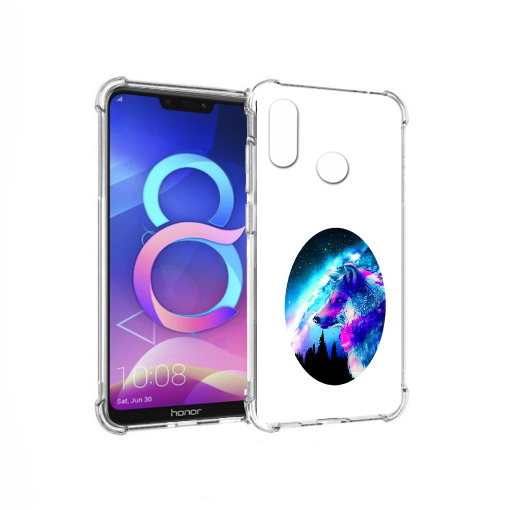 

Чехол MyPads Tocco для Honor 8C голубой волк (PT121522.29.293), Прозрачный, Tocco