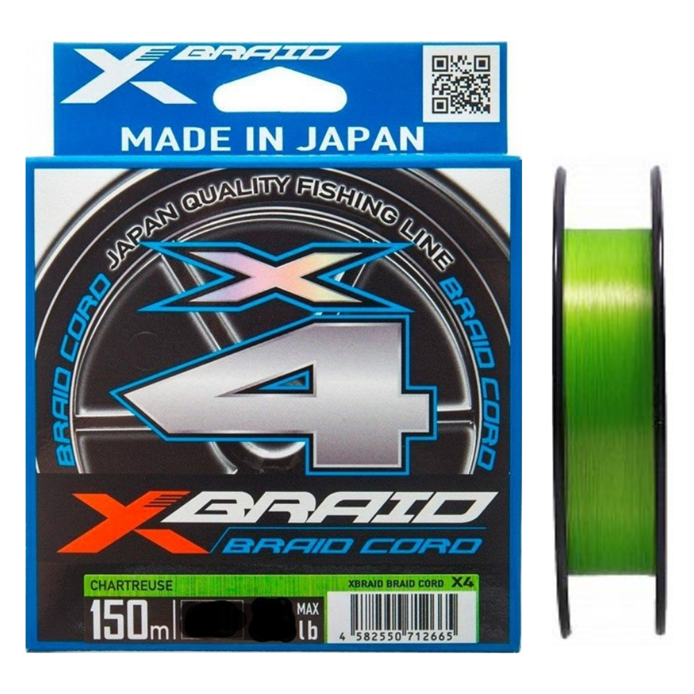 Рыболовная леска YGK X-Braid Braid Cord X4 150 м 0,26 мм Chartreuse