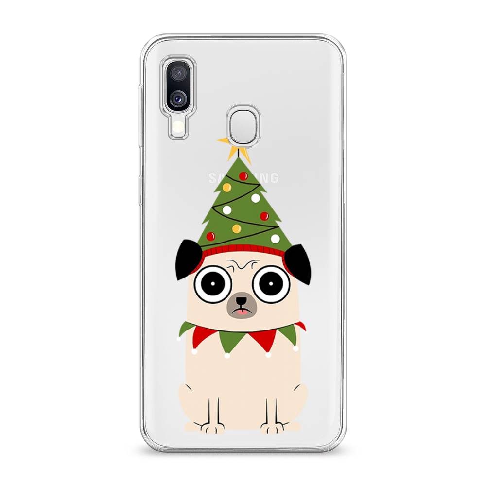 

Чехол на Samsung Galaxy A40 "Собачка с ёлочкой", Бежевый;красный;зеленый, 28050-1