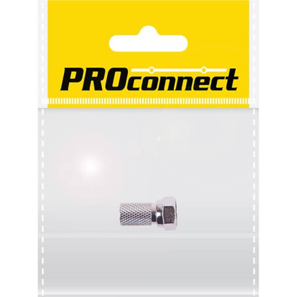 Антенный разъем на кабель PROCONNECT штекер F для кабеля SAT с резиновым уплотнителем 05-4