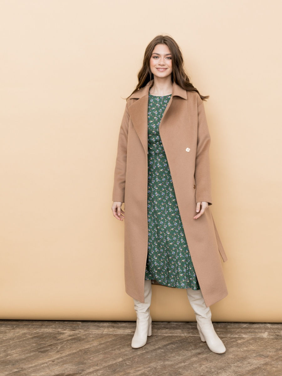 

Пальто женское Aylin Stories AS55 бежевое 48, Бежевый, AS55