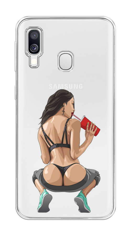 

Чехол на Samsung Galaxy A40 "Сочные булочки", Бежевый;красный;черный, 28050-6