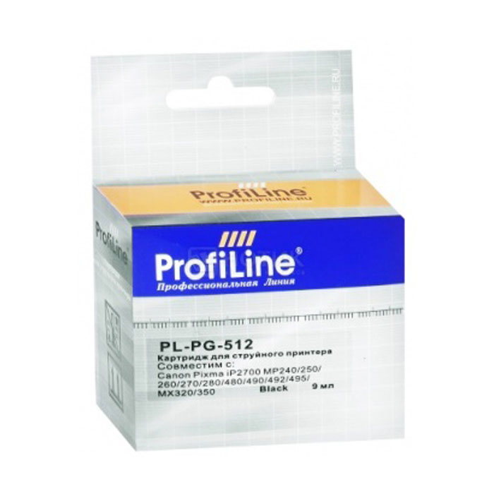 

Картридж для струйного принтера Profiline PL-PG-512 Black, совместимый, Черный