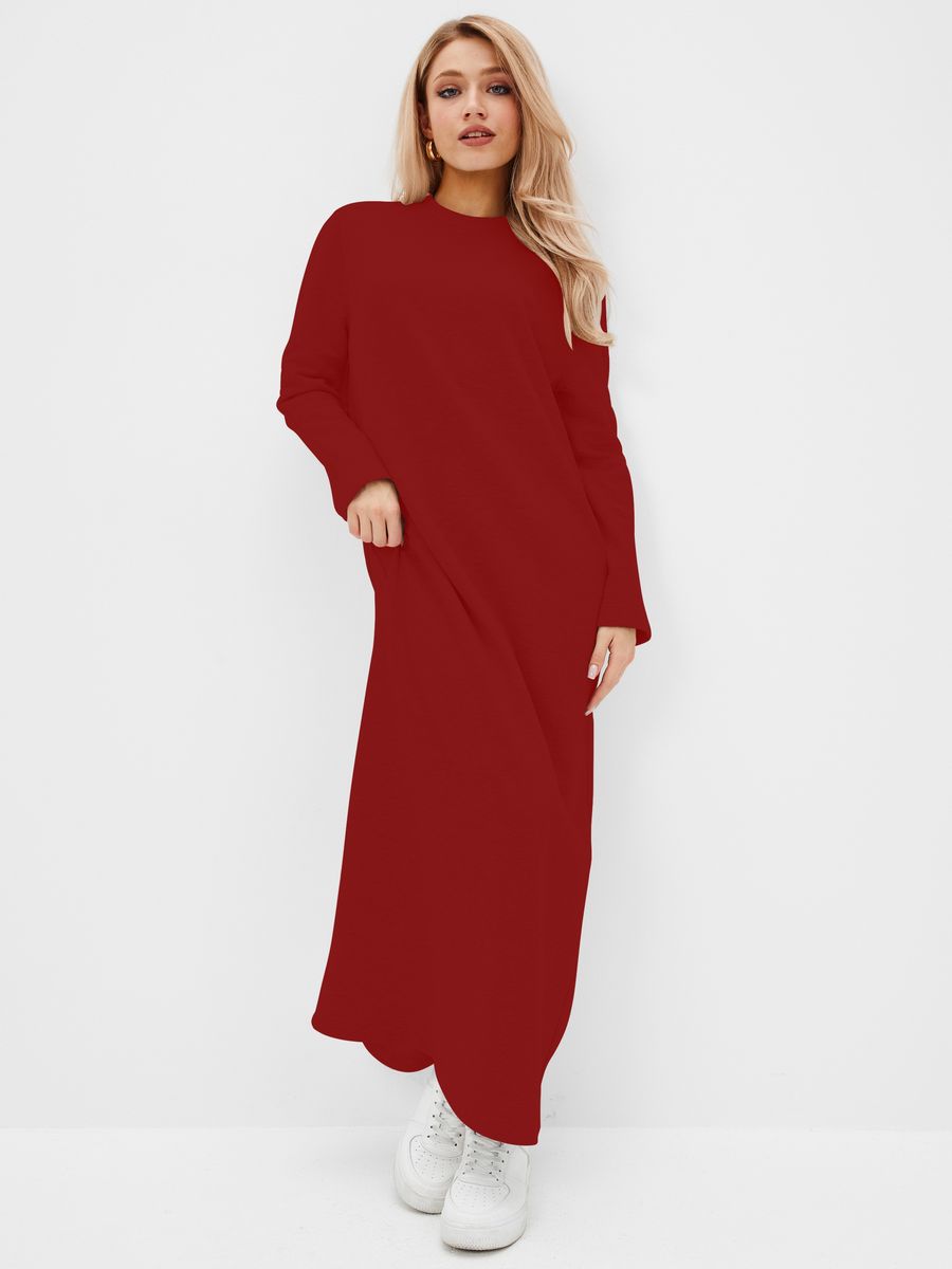 Платье женское Smol Knit Wear МВ-В 170 бордовое M-L