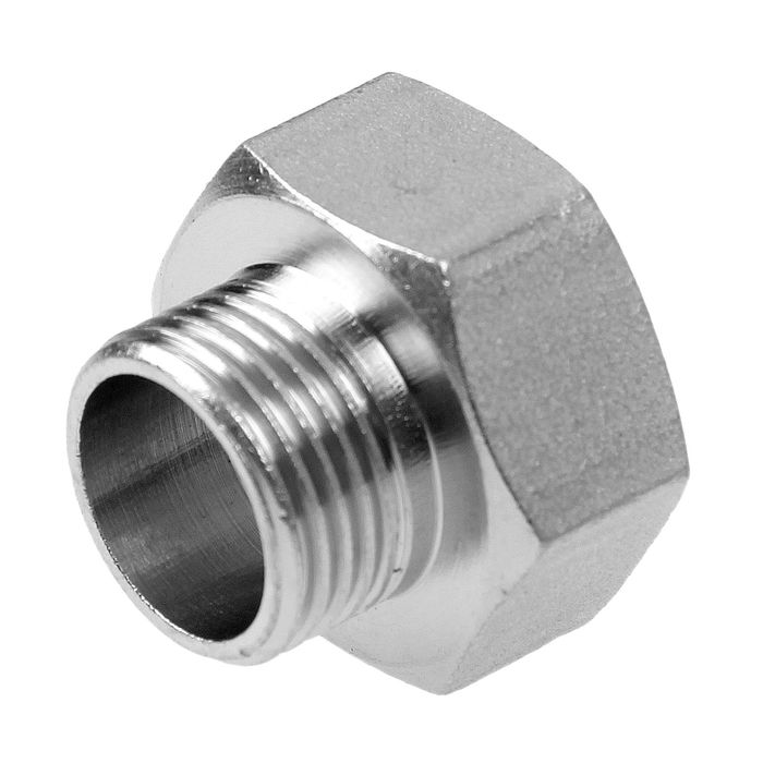

Переходник AQUALINK, 3/8"х1/2", наружная/внутренняя резьба, никелированная латунь