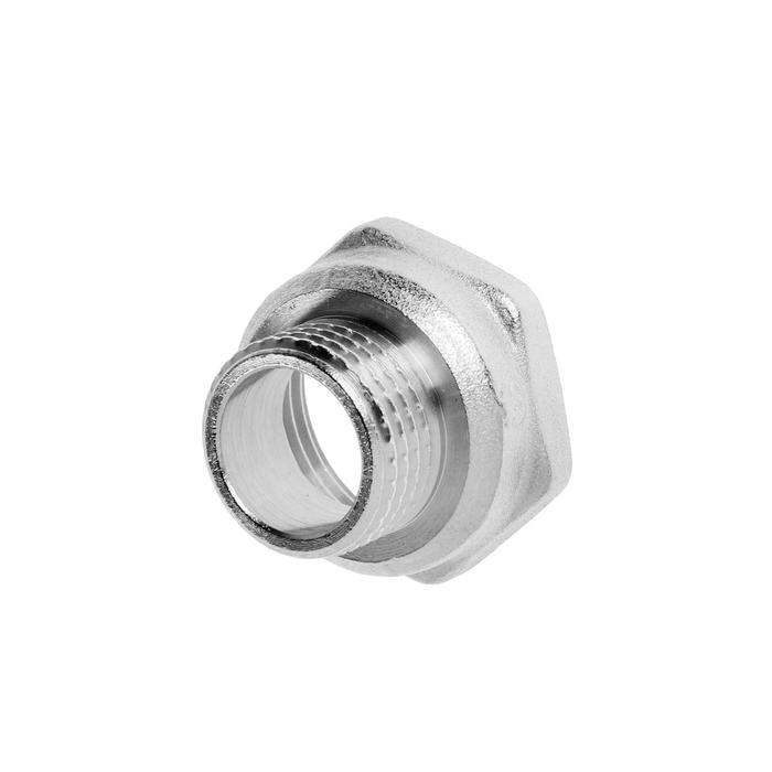 

Переходник AQUALINK, 1/2"х3/4", наружная/внутренняя резьба, никелированная латунь
