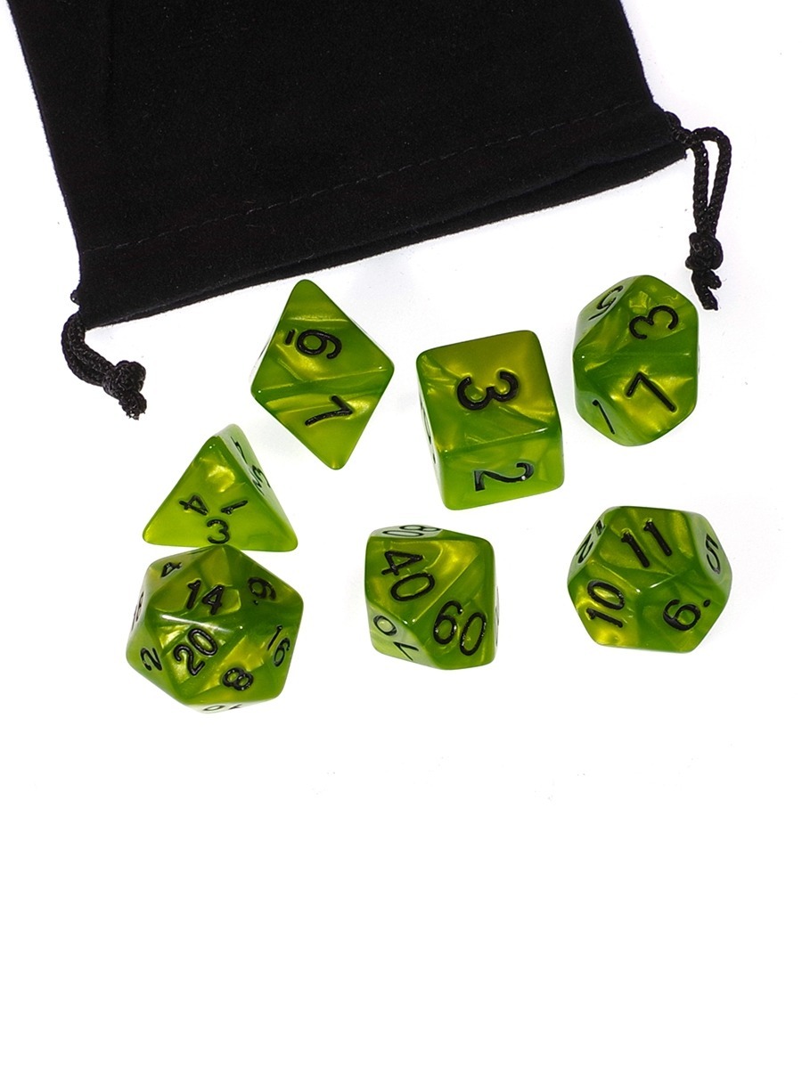 фото Кубики stuff-pro для ролевых игр нефритовый изумрудно-зеленый 273607