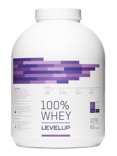 LevelUp 100% Whey, 2270 g (клубника)