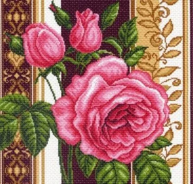 

Рисунок на ткани Розовый каприз