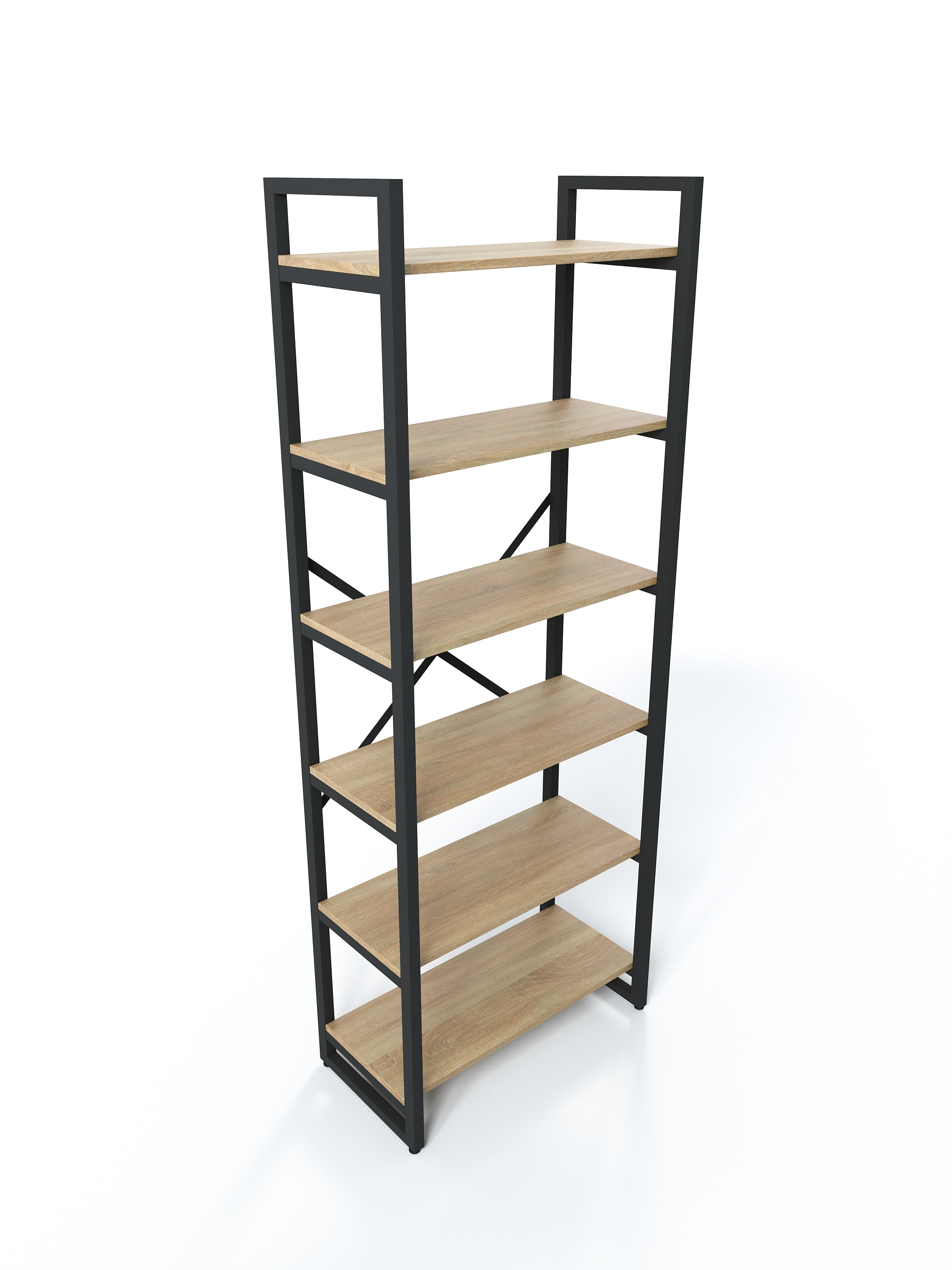 Стеллаж A1 HOME Bruno 6 полок (180х68х34) Дуб Небраска