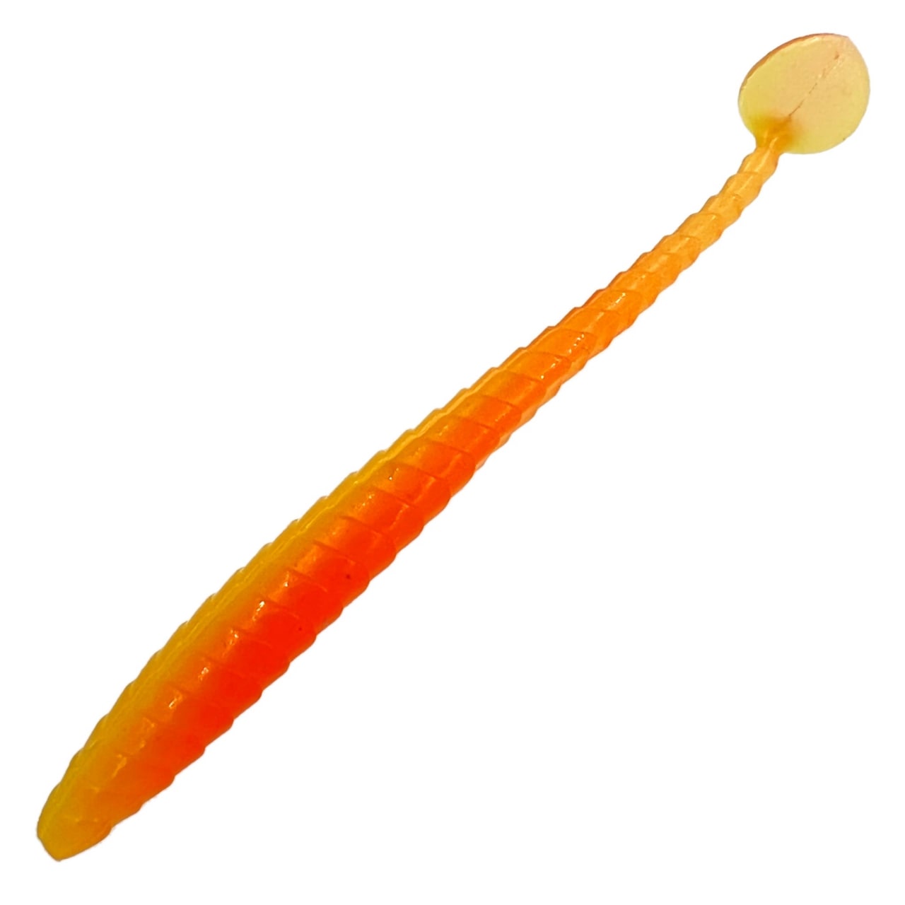 Твистер силиконовый, мягкая приманка для спиннинга, цвет оранжевый/желтый