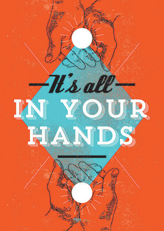 

Большой мотивационный постер на стену All In Your Hands 50х70 см без рамы, MMALL