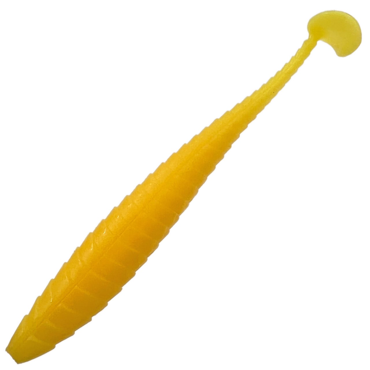 Твистер силиконовый, мягкая приманка для спиннинга, цвет желтый