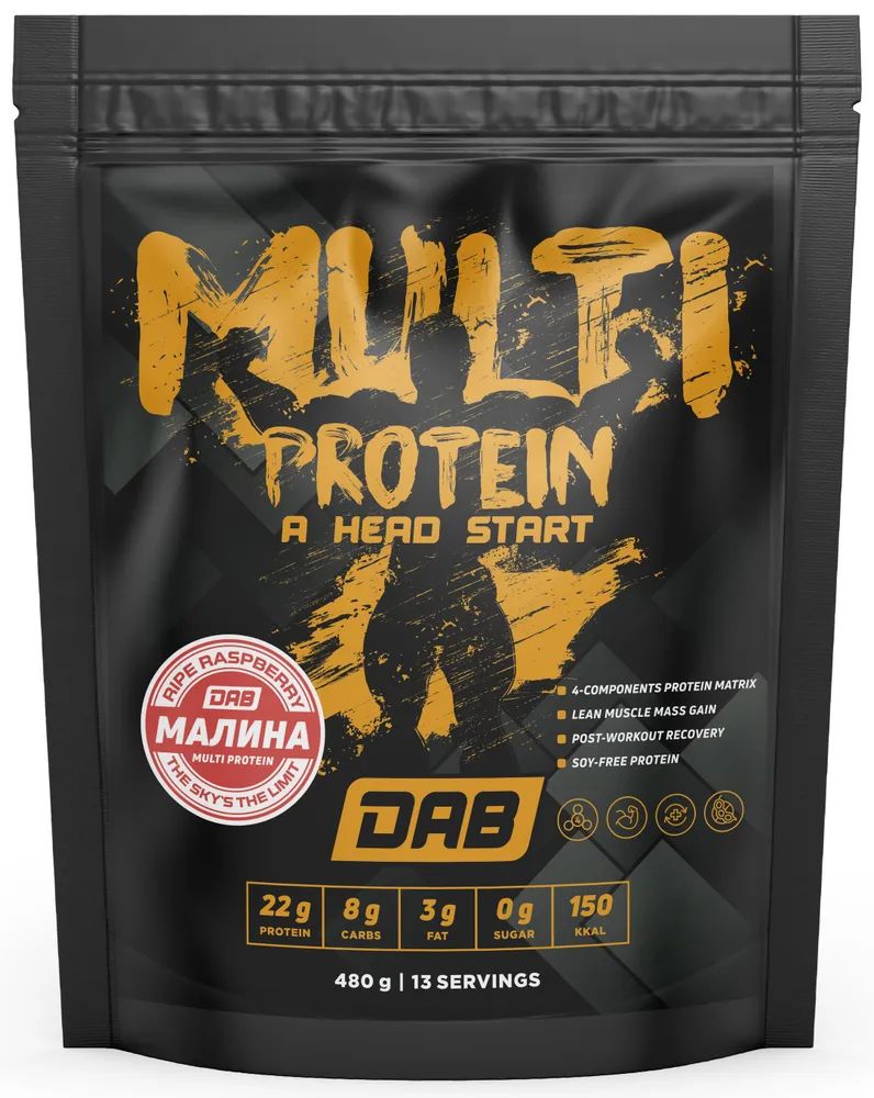 DAB Multi protein 480 g (малина)