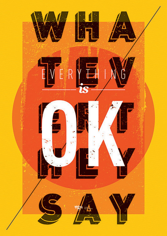 

Большой мотивационный постер на стену Everything Is Ok 50х70 см без рамы, MMOK